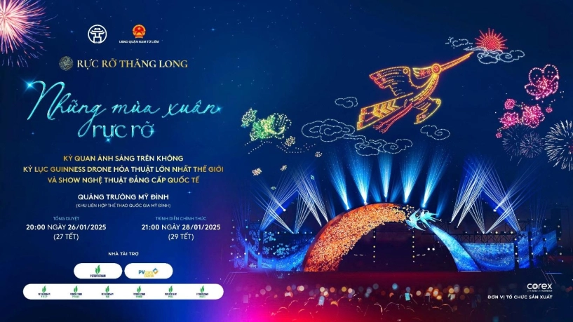 Hà nội thắp sáng trời đêm giao thừa màn trình diễn drone hỏa thuật lập kỷ lục thế giới truyền thông quốc tế dậy sóng - 3