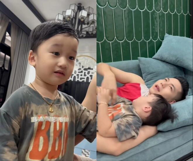 Hà trí quang bị thanh đoàn sửa lưng vì gọi con là nó quý tử mới 2 tuổi đã biết nịnh khi bố giận - 1