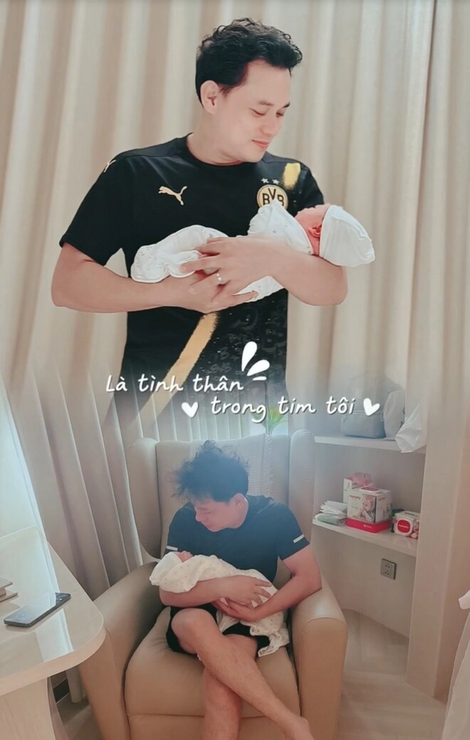 Hồ bích trâm khoe ái nữ tóc đen thui khác hẳn anh trai ông xã doanh nhân đầu bù tóc rối chăm con mới chào đời - 4