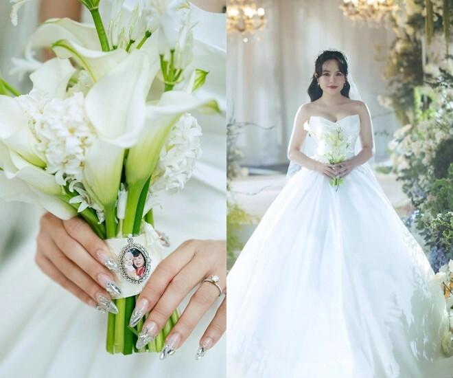 Hoa cưới độc đáo của sao việt minh tú và thái trinh tưởng nhớ đấng sinh thành puka phải đi tìm khắp cả nước - 1