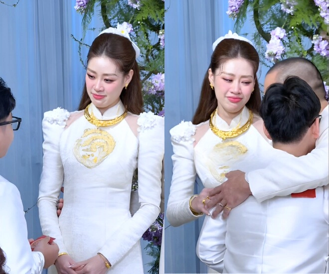 Hoa hậu khánh vân bật khóc vì con riêng của chồng quý tử 11 tuổi giảm cân để làm phù rể cho bố - 1