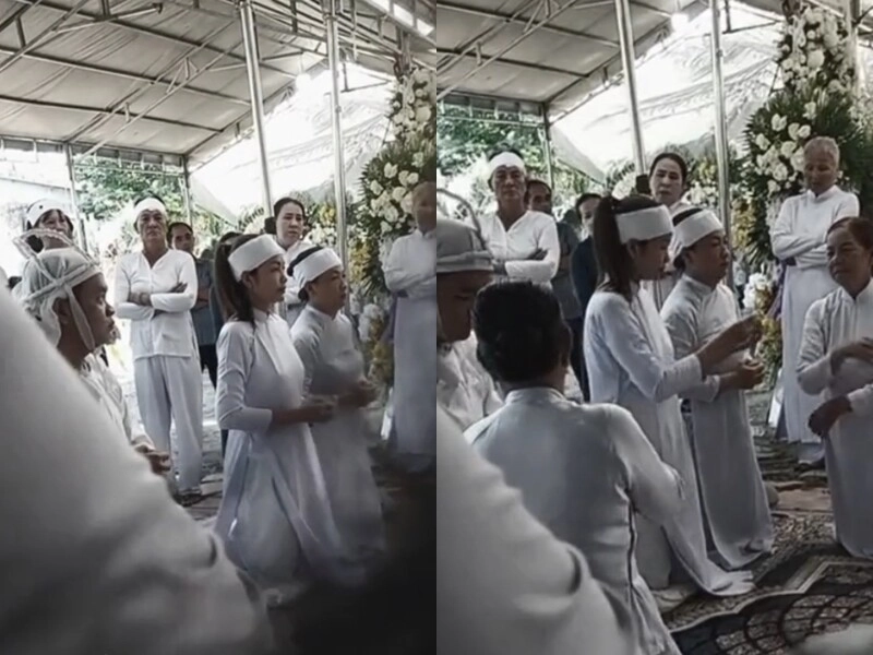 Hoa hậu ngọc châu mắt sưng tấy đỏ hoe vì khóc nhiều ôm chặt di ảnh của mẹ trong lễ an táng - 7