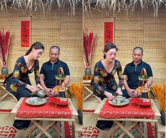 Khánh vân khoe cảnh hầu chồng năm đầu làm vợ biểu cảm của ông xã hơn 17 tuổi hút triệu view - 1