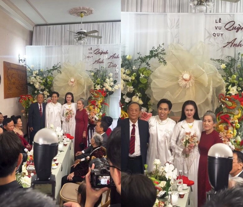 Lễ vu quy của diễn viên anh đức với bạn gái kém 12 tuổi cô dâu chú rể cười tít mắt vàng đeo đầy người - 1