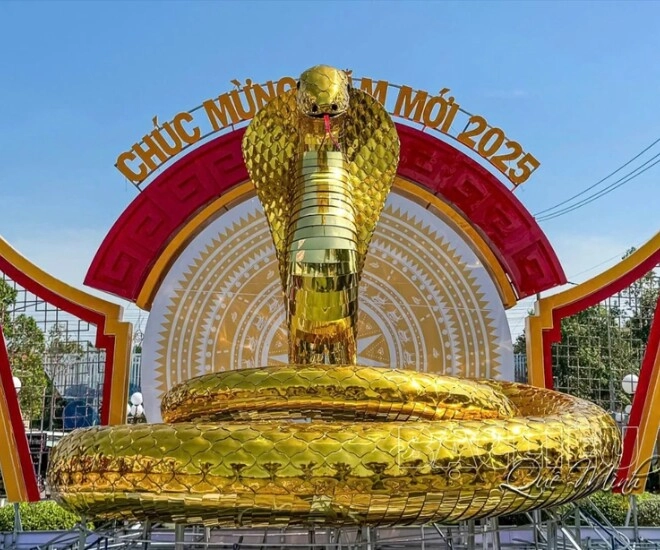 Linh vật rắn 2025 từ bắc chí nam chính thức lộ diện nàng tỵ của tphcm có phải hoa hậu xuân ất tỵ - 19