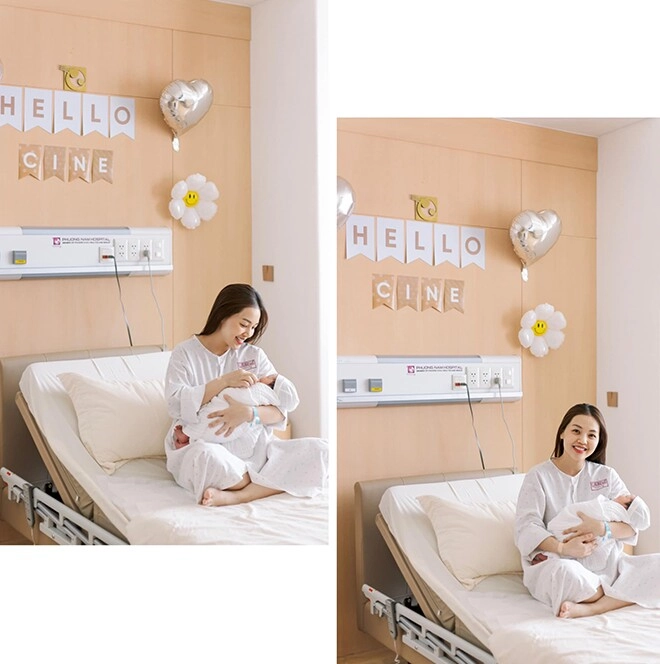 Loạt ảnh đầu tiên của con trai quang tuấn - linh phi em bé vừa chào đời có cử chỉ ngộ nghĩnh - 1