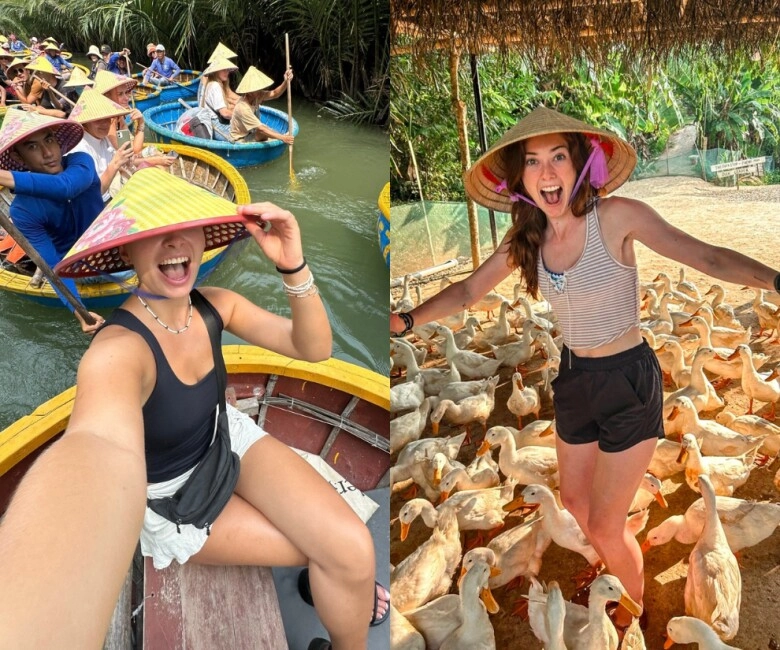 Loạt trải nghiệm có 1 không 2 khi khách tây đến việt nam hóa nông dân đi chăn trâu xanh mặt vì trò cảm giác mạnh ở hội an - 1