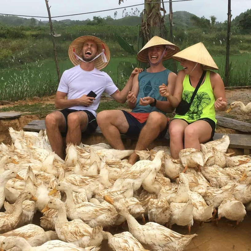 Loạt trải nghiệm có 1 không 2 khi khách tây đến việt nam hóa nông dân đi chăn trâu xanh mặt vì trò cảm giác mạnh ở hội an - 3