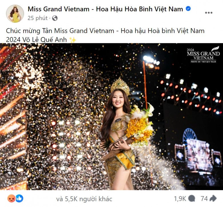 Lý do kết quả miss grand vietnam 2024 nhận phản ứng trái chiều bà trùm kim dung phải khóa bình luận trang cá nhân - 3