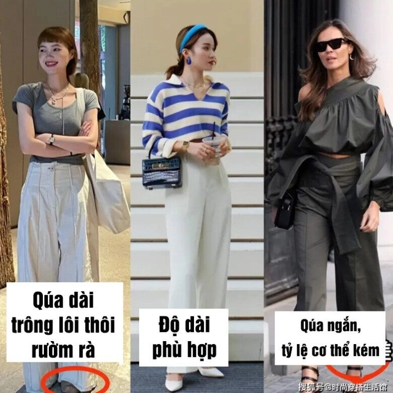 Mặc quần ống rộng mùa thu đông chị em cứ áp dụng công thức 3-3-3 tránh dìm dáng và không lo quê mùa - 2