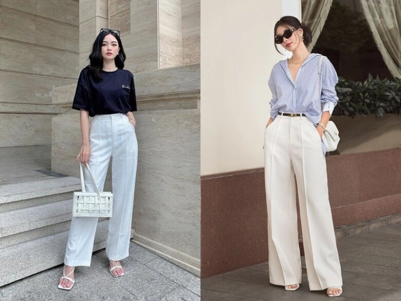 Mặc quần ống rộng mùa thu đông chị em cứ áp dụng công thức 3-3-3 tránh dìm dáng và không lo quê mùa - 3