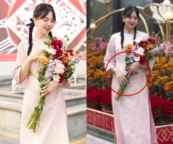 Mai ngọc khoe dáng với bụng bầu lùm lùm không phải gồng mình đón tết khi sắp sinh con đầu lòng với chồng thiếu gia - 2