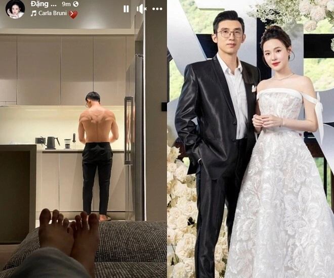 Midu khoe tấm lưng trần vạm vỡ của ông xã khiến dân tình xuýt xoa thiếu gia minh đạt như bước ra từ tiểu thuyết - 1
