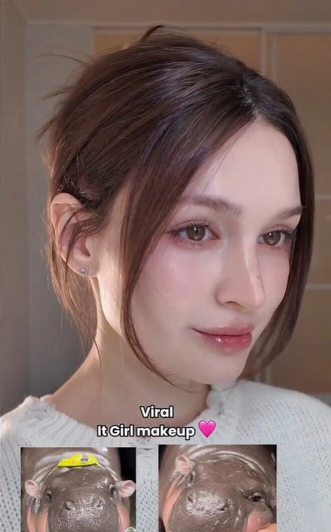 Moo deng makeup xu hướng trang điểm giống chú hà mã đang viral từ âu sang á báo hiệu hot trend năm nay - 11