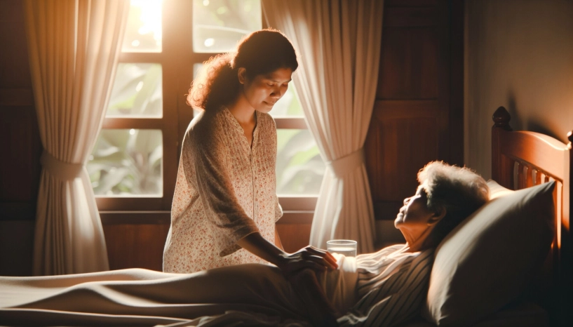Nghỉ việc chăm mẹ chồng tình cờ nghe được cuộc trò chuyện giữa chồng và em gái tôi bật khóc - 1