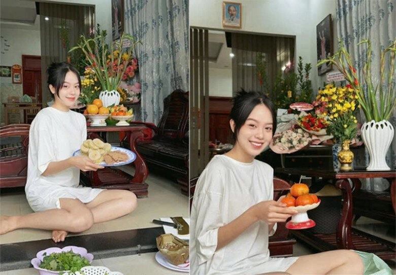 Nhà ở quê của 3 người đẹp gốc đà nẵng thanh thủy treo giấy khen khắp tường mỹ tâm thích nấu bánh tét ngay cửa - 5