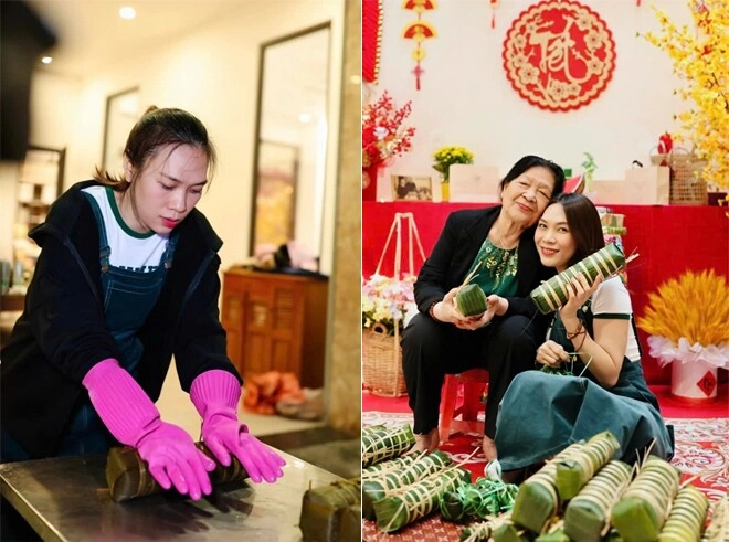 Nhà ở quê của 3 người đẹp gốc đà nẵng thanh thủy treo giấy khen khắp tường mỹ tâm thích nấu bánh tét ngay cửa - 15