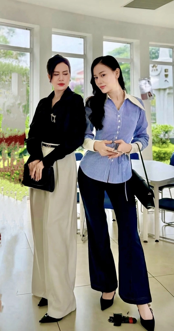 Nhan sắc nữ diễn viên mang quân hàm thiếu tá công an vừa đối đầu với phương oanh trong gió ngang khoảng trời xanh - 1