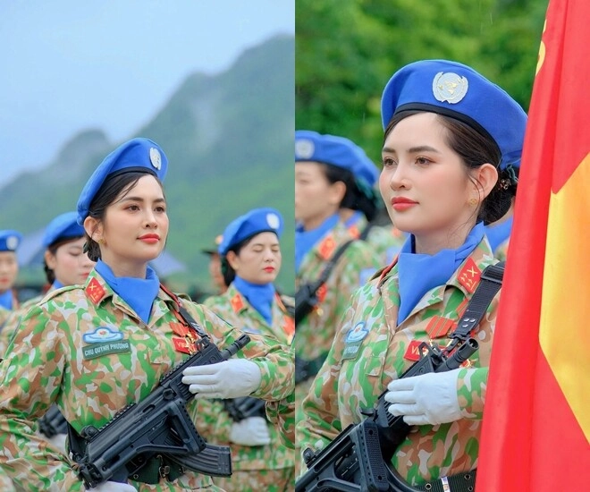 Nữ chiến sĩ bảo vệ quân kỳ flex nhà 3 đời tham gia diễu binh nhan sắc ngoài đời quyến rũ khó cưỡng - 6