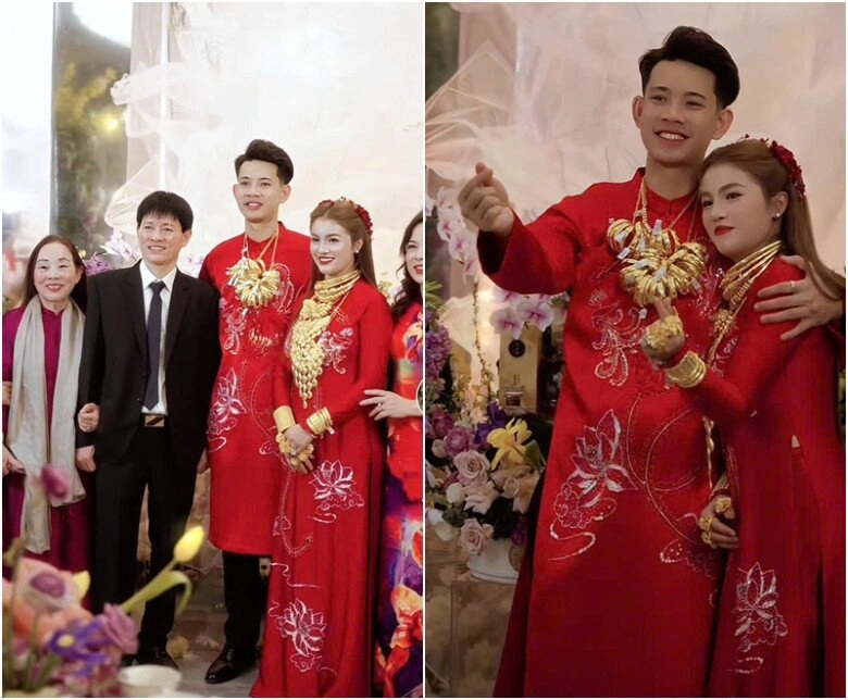 Phú bà 2 con cưới hồng hài nhi kém 6 tuổi rước dâu bằng dàn siêu xe trăm tỷ hồi môn 500 cây vàng - 3