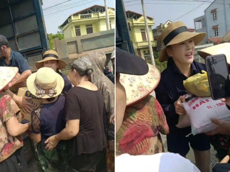 Phu nhân shark bình đội nắng gắt làm từ thiện ở quê nhà mặt cười rạng rỡ sau màn xù lông bảo vệ chồng - 1