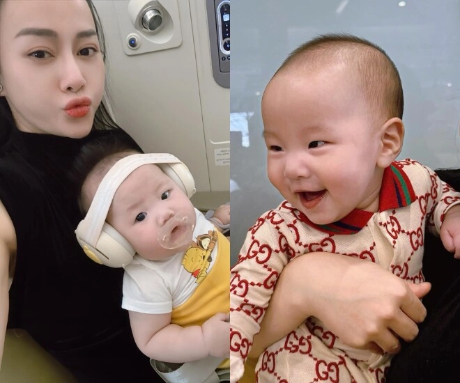 Phương oanh cho cặp song sinh với shark bình trải nghiệm máy bay hạng thương gia nam tiến công tác dài ngày cùng mẹ - 1