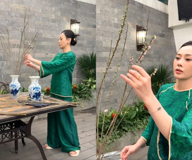 Phương oanh khoe biệt thự bạc tỷ trang hoàng đón tết là phu nhân chủ tịch vẫn đi chợ bình dân - 1