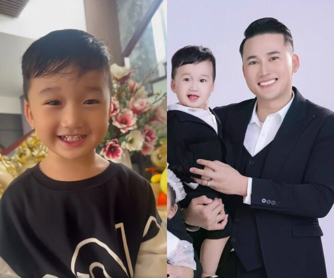 Quý tử của thanh đoàn giống hà trí quang như đúc được ba chăm bẵm từ nhỏ nên lúc nào cũng dính như sam - 1