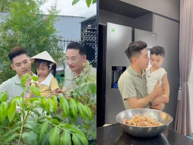 Quý tử của thanh đoàn giống hà trí quang như đúc được ba chăm bẵm từ nhỏ nên lúc nào cũng dính như sam - 7