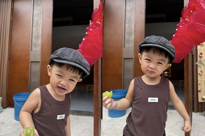 Quý tử nhà cường đô la có nụ cười má lúm giống hệt bố nam doanh nhân cùng con trai út lao động khi ở nhà - 2