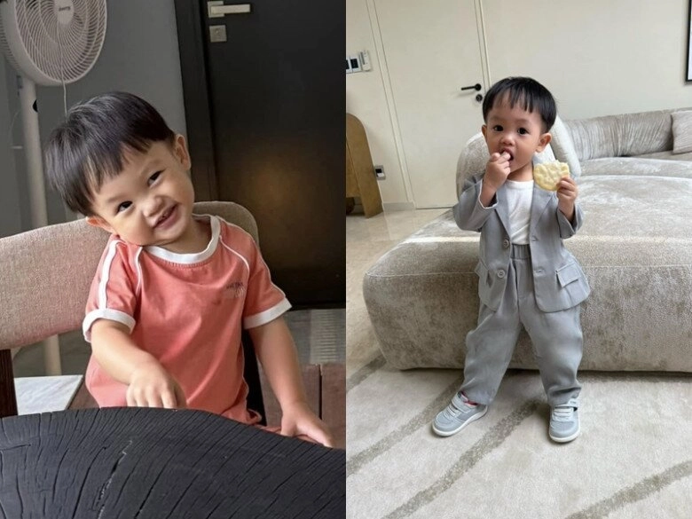 Quý tử nhà cường đô la có nụ cười má lúm giống hệt bố nam doanh nhân cùng con trai út lao động khi ở nhà - 9