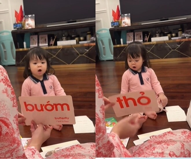 Sao việt 24h con gái đỗ mỹ linh cực thông minh khi được mẹ dạy học ngoại hình giống hệt bà nội hào môn - 1