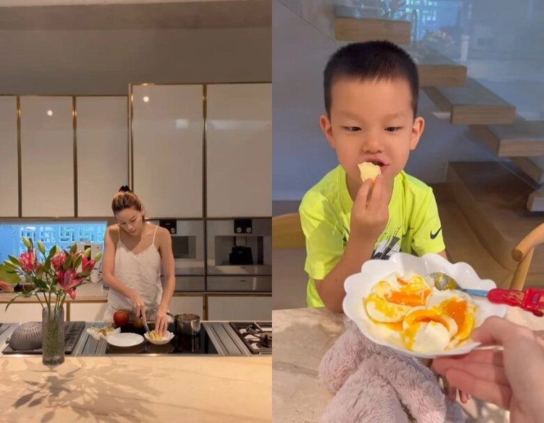 Sao việt 24h đàm thu trang dạy con trai út nghiêm khắc doanh nhân cường đô la liền vào bình luận thương em - 6