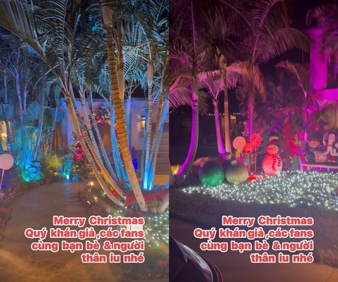 Sao việt 24h giữa ồn ào kiện tụng đàm vĩnh hưng khoe sân vườn biệt thự triệu đô tại mỹ được trang trí noel hoành tráng - 1