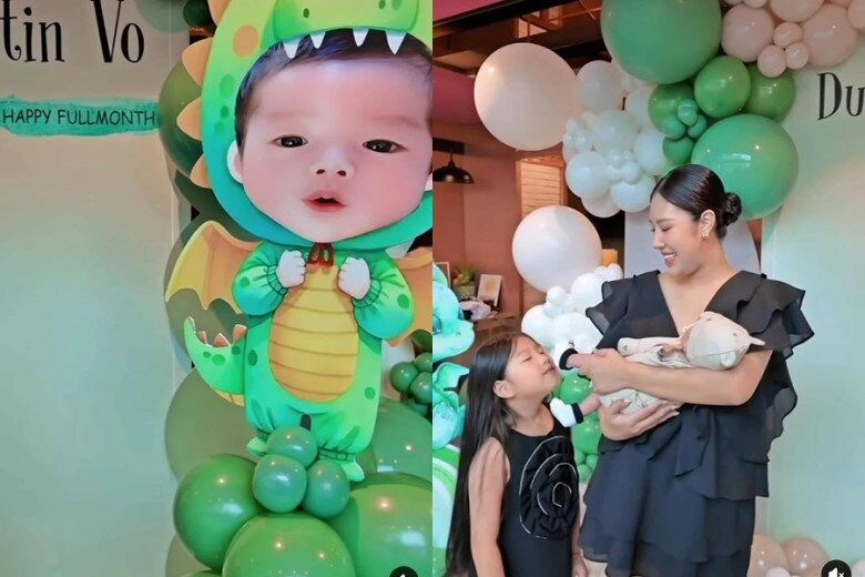 Sao việt 24h quang minh khoe tiệc đầy tháng hoành tráng của con trai quý tử đã bấm khuyên tai giống hệt bố nổi tiếng - 2