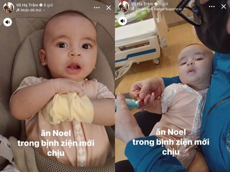 Sao việt 24h quý tử lai ấn nhà võ hạ trâm đón giáng sinh trong bệnh viện ốm mệt vẫn chịu khó cười tươi với mẹ - 2