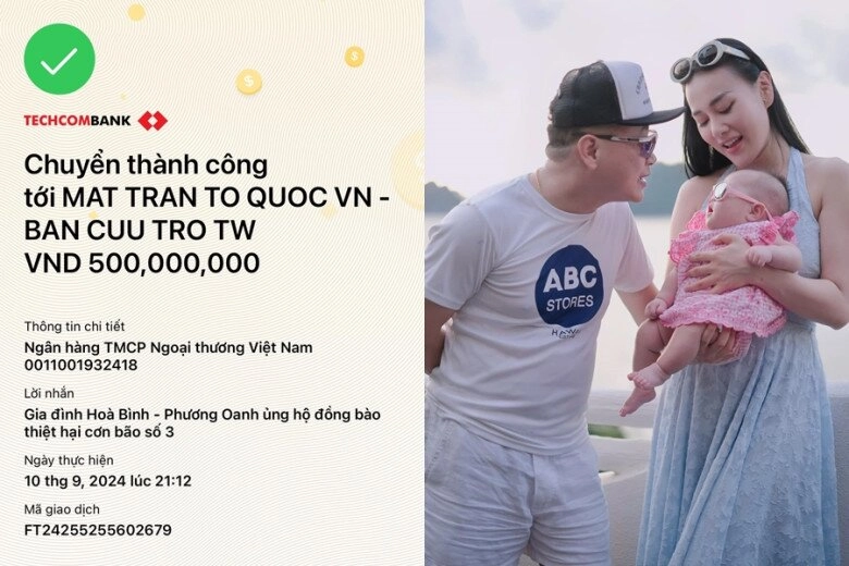 Sao việt 24h shark bình - phương oanh ủng hộ nửa tỷ cứu trợ đồng bào trấn thành che đi con số khủng - 1