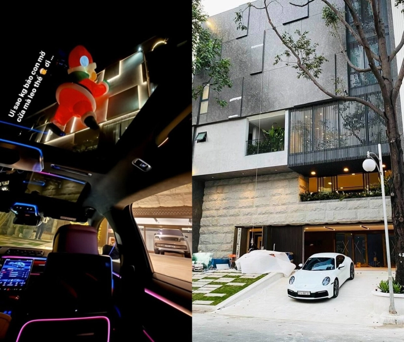 Sao việt trang trí noel vân trang phủ đỏ biệt thự 1200m2 cơ ngơi của cường đô la lung linh như trung tâm thương mại - 9