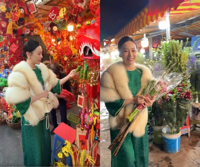 Phương oanh khoe biệt thự bạc tỷ trang hoàng đón tết là phu nhân chủ tịch vẫn đi chợ bình dân - 4