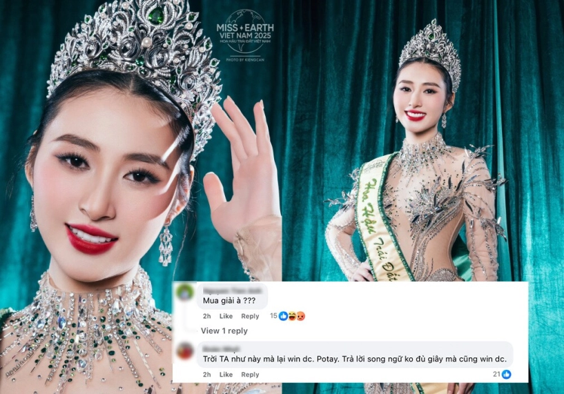 Tân hoa hậu trái đất 2025 vừa đăng quang là con gái thượng tá bị gọi là miss trả bài dân mạng thắc mắc chuyện mua giải - 8