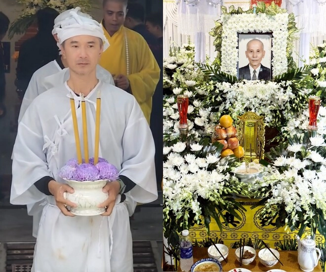 Tăng thanh hà che kín mặt đến đưa tiễn bố của quốc cường - nam diễn viên có quan hệ đặc biệt với ngọc nữ - 1