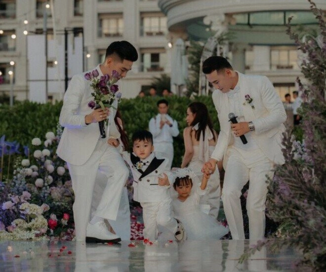 Thanh đoàn - hà trí quang tổ chức sinh nhật hoành tráng cho 2 con tự tay làm bánh kem và trang trí bắt mắt - 10