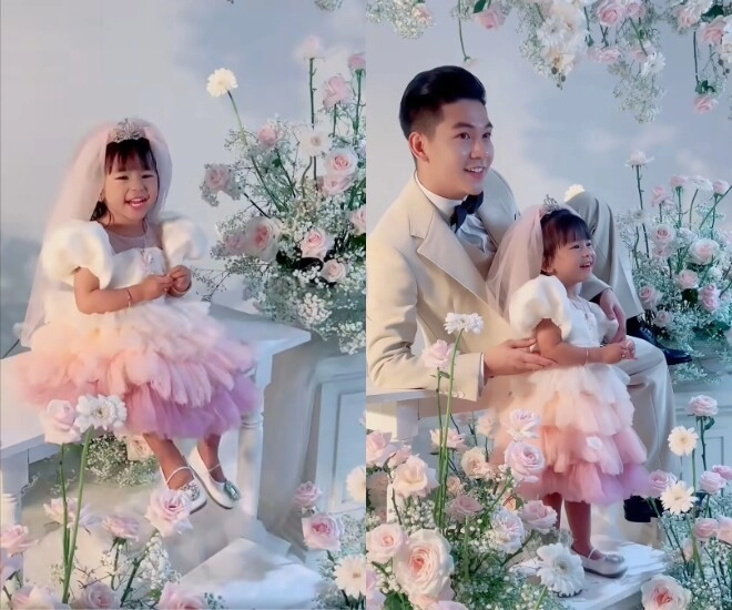 Thanh đoàn và hà trí quang chụp ảnh cưới cùng con ước mơ cho các bé thấy ngày vui của 2 ba sắp thành hiện thực - 2