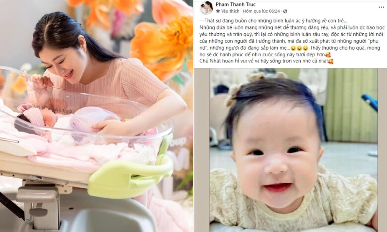 Thanh trúc buồn vì con gái mới 3 tháng tuổi đã nhận bình luận ác ý bảo sao giấu mặt chồng kín bưng - 1