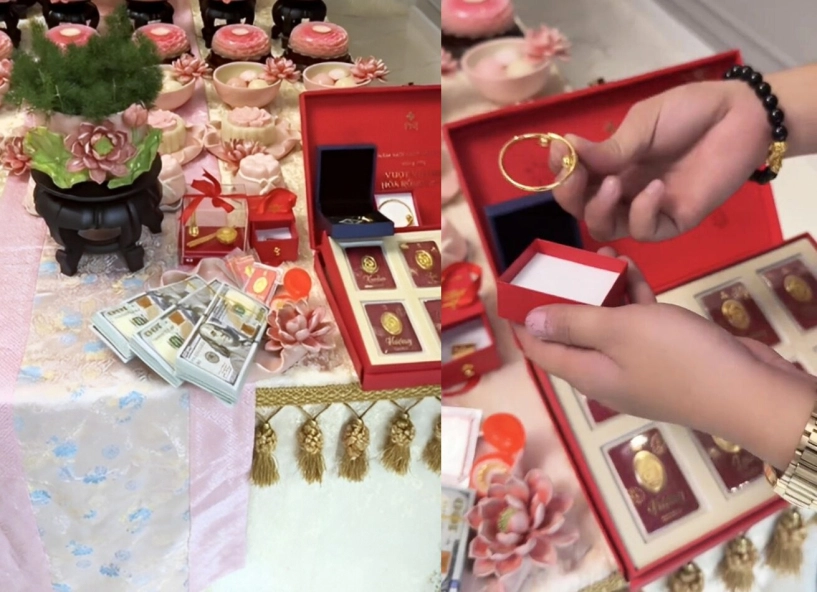 Tiệc đầy tháng con gái nhật kim anh ngập tiền vàng chuẩn sinh ra ở vạch đích bé julia giống hệt mẹ trông cực yêu - 3
