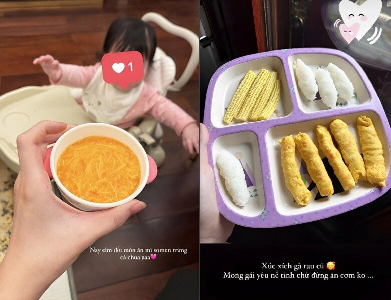 Trái ngược con sao việt ăn dặm ái nữ đỗ mỹ linh khiến mẹ nổi quạu bé khác ngấu nghiến ăn không kịp bón - 2
