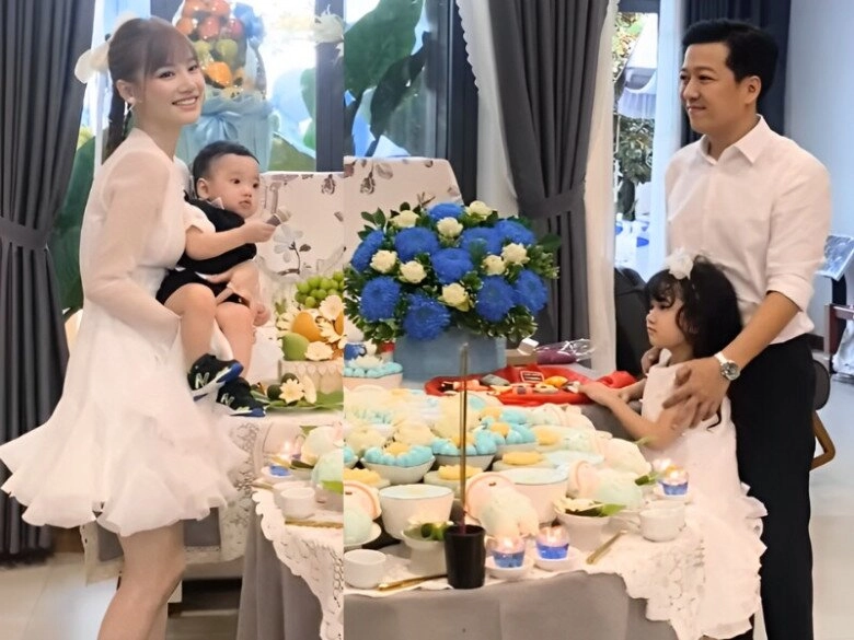 Trường giang trở thành bờ vai vững chãi khi con trai bị ốm hope lộ góc nghiêng là bản sao của nhã phương - 3