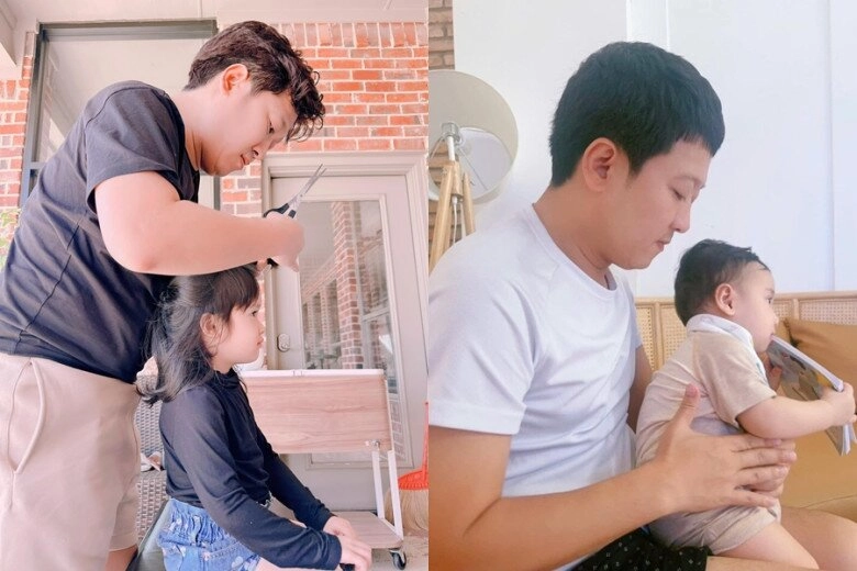 Trường giang trở thành bờ vai vững chãi khi con trai bị ốm hope lộ góc nghiêng là bản sao của nhã phương - 7