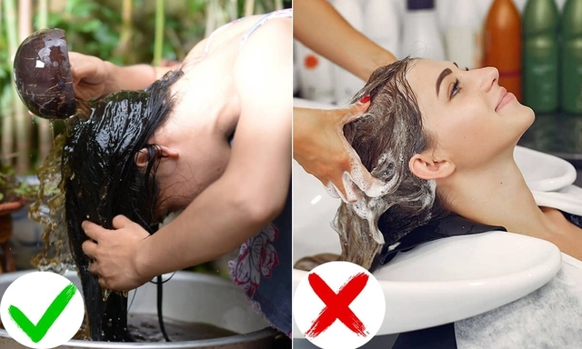 Tư thế gội đầu đúng giúp tóc chắc khỏe hạn chế gãy rụng khô xơ - 1