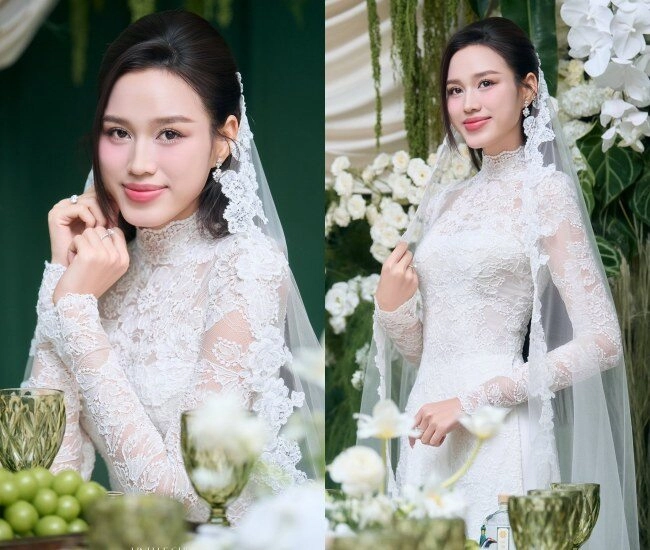 4 chiếc áo dài trắng đắt giá của dâu hào môn đỗ thị hà - 5